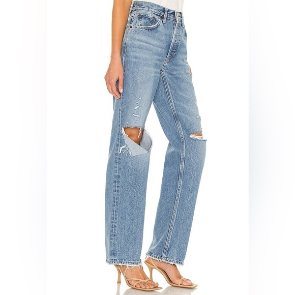 RE/DONE Jeans Women’s Size 29 Originals 90s Comfy Jean in Sunfaded Destroy - Picture 2 of 14